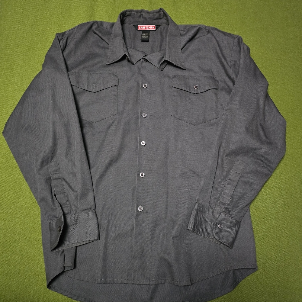 Vintage Craftmans  Charcoal Work Shirt